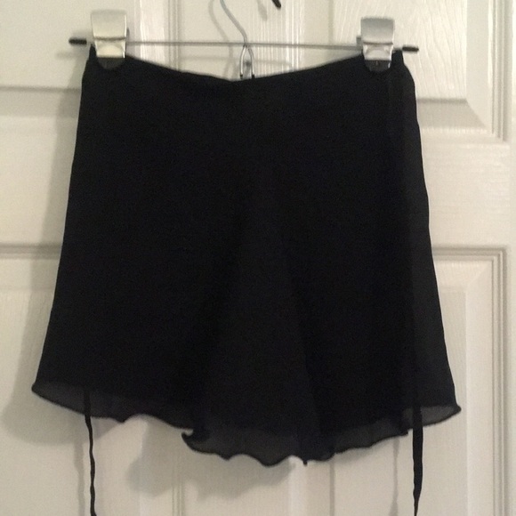 Mirella chiffon black wrap ballet skirt - Picture 2 of 4